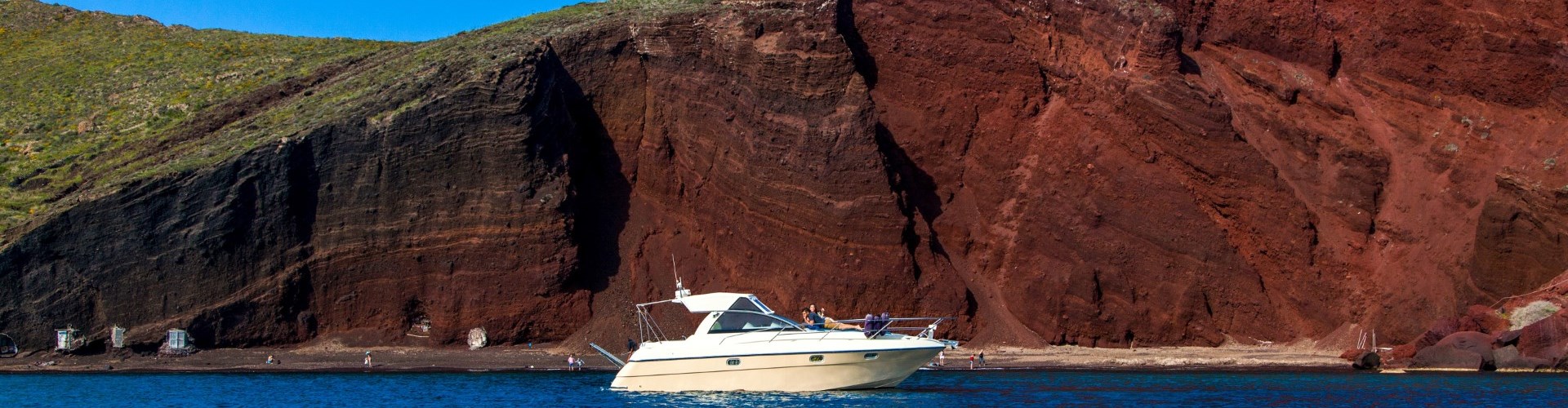 Photo of Private Motor Yacht Cruise in Santorini with BBQ Food and Drinks
