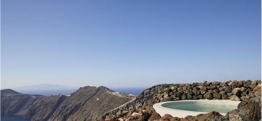Photo of Luxurious Volcanic Hot Tub Experience Overlooking Santorini's Caldera