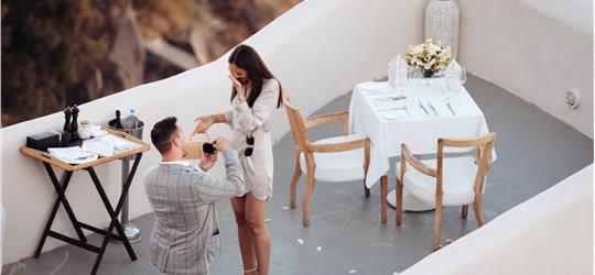 Photo of Surprise Wedding Proposal Photography in Santorini