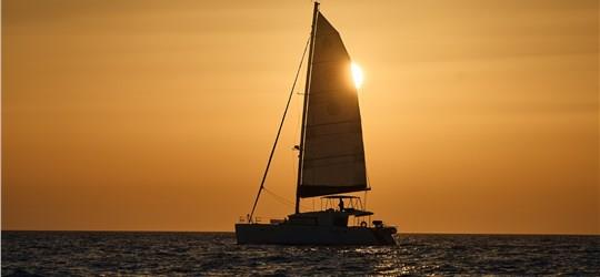 Photo of Private Luxury Catamaran Cruise in Santorini with full BBQ meal & Drinks