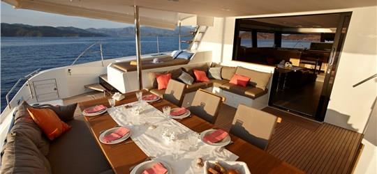 Photo of Romantic Catamaran Cruise in Santorini with lunch or dinner on board 